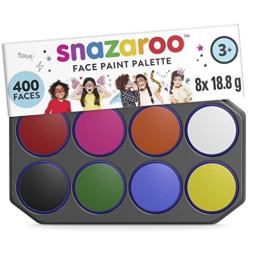 Snazaroo Schminkfarbe Jumbo "Face Painting", Schminkpalette mit 8 Farben a 18ml von Snazaroo