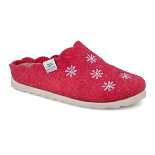 Fly Flot Flottino Mädchen Haussschuhe,Pantolette,Filz,Fußbett,Fuchsia,EU 31 von Sneaker