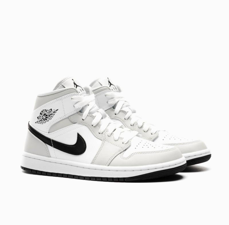 Sneakers Nike Air Jordan 1 Mid White Light Smoke Grey Sneaker limitierte Auflage von Sneakers