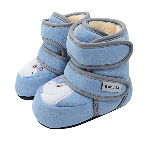 Niedlich Warme Schneestiefel Baby Mädchen Jungen Anti-Rutsch Weiche Sohle Fleece Bootie Krippe Schuhe Erste Spaziergänger Kleinkind Stiefel Babyschuhe Winterschuhe 6-12 Monate von Snegyu