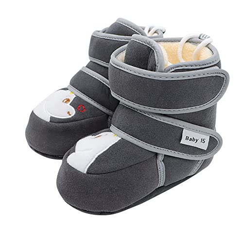 Niedlich Warme Schneestiefel Baby Mädchen Jungen Anti-Rutsch Weiche Sohle Fleece Bootie Krippe Schuhe Erste Spaziergänger Kleinkind Stiefel Babyschuhe Winterschuhe 6-12 Monate von Snegyu