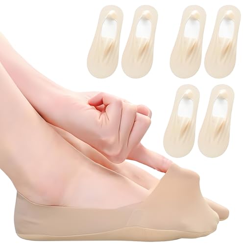 Snhauxinfa 6 Paar Füßlinge Damen,Füsslinge Damen,Socken Slipper Sneaker,Unsichtbare 39-42 Anti,Antirutsch Atmungsaktive Ballet,Ballettschuhe Feinstrumpfsöckchen,Söckchen Feinsöckchen von Snhauxinfa