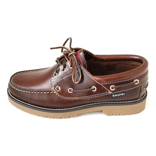 Snipe Bootsschuhe Marineblau, Braun - Leder - Größe: 42 EU von Snipe