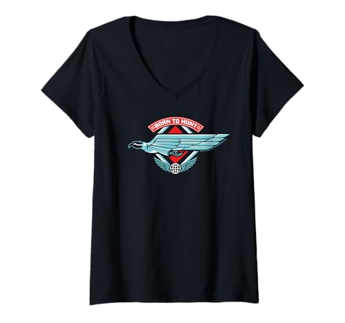 Damen Scharfschützen-Elite-Adler-Emblem: Geboren um zu jagen T-Shirt mit V-Ausschnitt Damen Scharfschützen-Elite-Adler-Emblem: Geboren um zu jagen T-Shirt mit V-Ausschnitt von Sniper Elite
