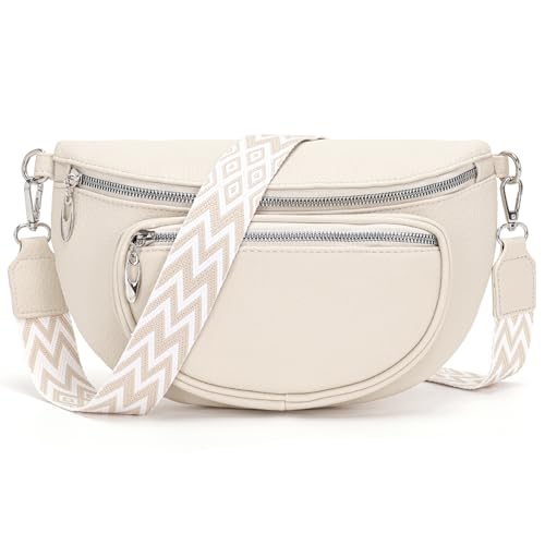 Snmoec bauchtasche damen beige umhängetasche damen mittelgroß crossbody bag Passende Handytasche schöne bauchtasche handtasche mittelgroß von Snmoec