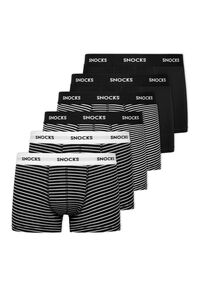 Herren Boxershorts mit farbigem Bund aus Bio-Baumwolle im 6er-Pack von Snocks