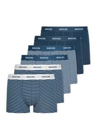 Herren Boxershorts mit farbigem Bund aus Bio-Baumwolle im 6er-Pack von Snocks