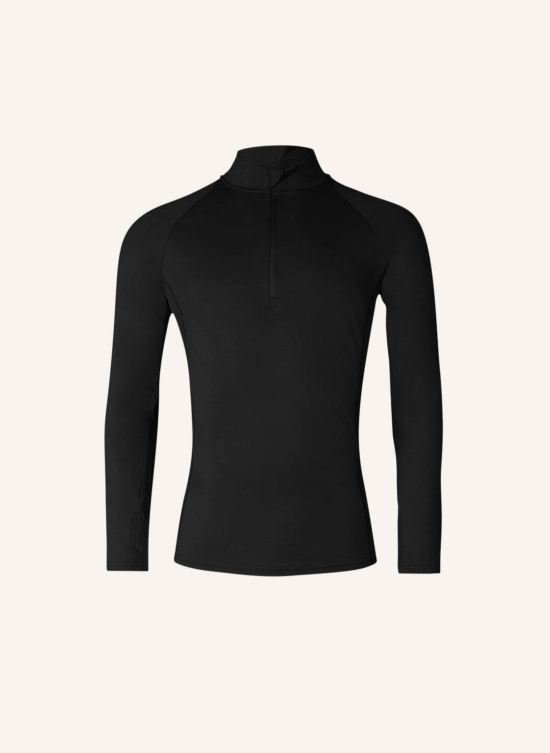 Snocks 1/2 Zip Sportshirt Langarm Herren schwarz von Snocks