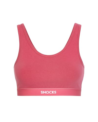 Snocks Soft Bra - Damen BH ohne Bügel, Perfekte Passform und hoher Komfort Dank Bio-Baumwolle, Bügel- und Nahtlos - Vielseitig und Bequem für Sport und Alltag - Mauve - XL von Snocks