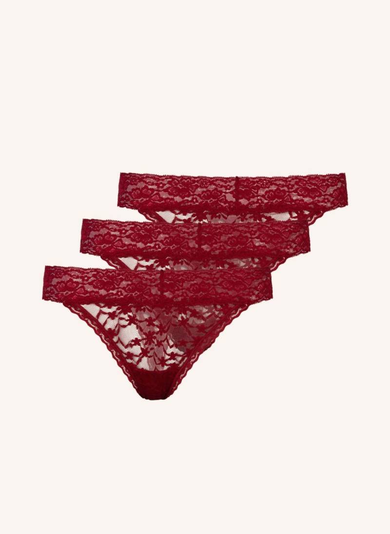 Snocks 3er-Pack String Aus Spitze rot von Snocks