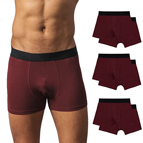 Snocks Boxershorts Herren 6 Paar rot Größe XL Unterhosen Männer XLarge Herren Unterhosen Herren Boxershorts Baumwolle Herren Unterwäsche von Snocks