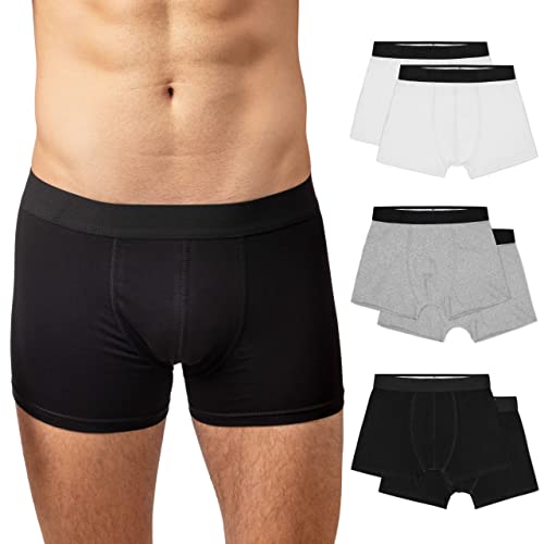 Snocks Boxershorts Herren 6 Paar Black Größe L Unterhosen Männer Large Herren Unterhosen Herren Boxers Men Underwear Baumwolle Mehrpack von Snocks