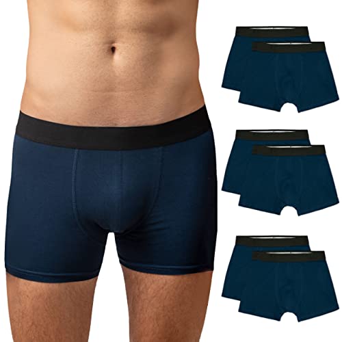 Snocks Boxershorts Herren 6 Paar blau Größe M Unterhosen Männer Medium Herren Unterhosen Herren Boxershorts Baumwolle Boxershort Herren Unterwäsche von Snocks