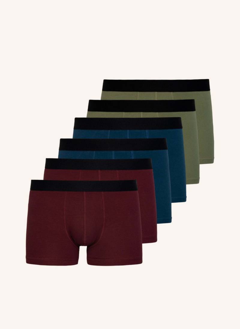 Snocks 6er-Pack Boxershorts Ohne Logo rot von Snocks