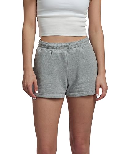 Snocks Sweat Shorts Damen - Lockere Bermudas aus 100% Bio-Baumwolle - Perfekte Passform für Alltag und Sport - Jogginghose Damen Kurz - Hellgrau - L von Snocks