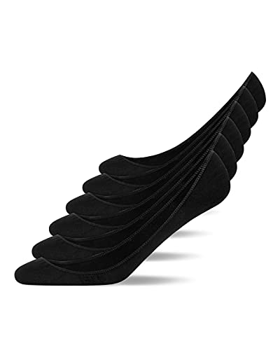 Snocks Füßlinge für Damen & Herren (6x Paar) Ballerina Socken Damen 35-38 - Schwarz von Snocks