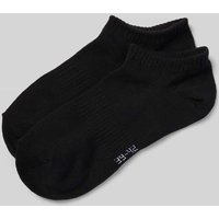 Snocks Füßlinge mit elastischem Rippenbündchen im 2er-Pack in Black, Größe 39-42 von Snocks