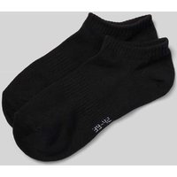 Snocks Füßlinge mit elastischem Rippenbündchen im 2er-Pack in Black, Größe 39-42 von Snocks