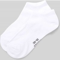 Snocks Füßlinge mit elastischem Rippenbündchen im 2er-Pack in Weiss, Größe 39-42 von Snocks