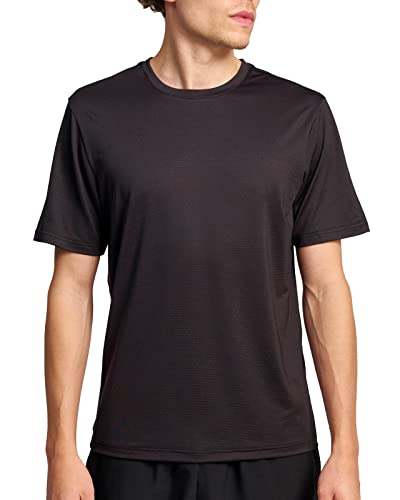 Snocks Herren Fitness Shirt Gr. S I Sportshirt für Outdoor- und Indoorsport I Dein Funktionelles & modisches Shirt für Deine nächste Sportsession I Stylisches Fitnessshirt für Männer I Schwarz von Snocks