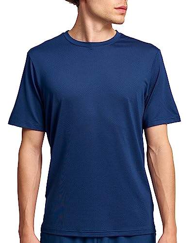 Snocks Herren Laufshirt Gr. 2XL I Sportshirt für Outdoor- und Indoorsport I Dein Funktionelles & modisches Shirt für Deine nächste Sportsession I Stylisches Fitnessshirt für Männer I Navy von Snocks