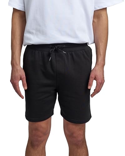 Snocks Sweat Shorts Herren - Lockere Bermudas aus 100% Bio-Baumwolle - Perfekte Passform für Alltag und Sport - Jogginghose Herren Kurz - Schwarz - M von Snocks