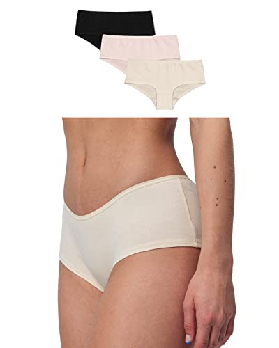 Snocks Hipster Damen (3X) - Unterwäsche Damen Slip aus Baumwolle (XS-XL) (3X Mix7, S) von Snocks