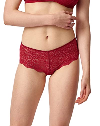 Snocks Hipster aus Spitze Damen Unterwäsche - 3er Pack - gr. L - Dunkel Rot - Hipster Damen: Bequem und Elastisch - Damen Hipster Unterwäsche - Hipster Panties Damen von Snocks