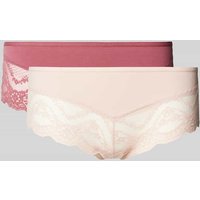 Snocks Hipster mit Spitzenbesatz im 2er-Pack in Apricot, Größe M von Snocks