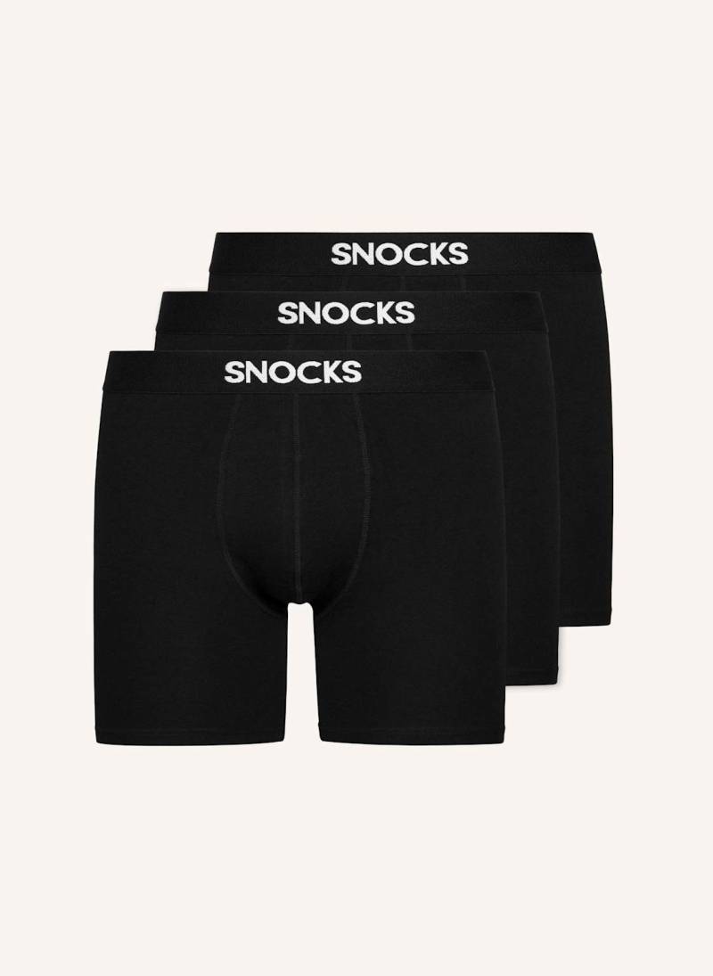 Snocks Lange Boxershorts schwarz von Snocks