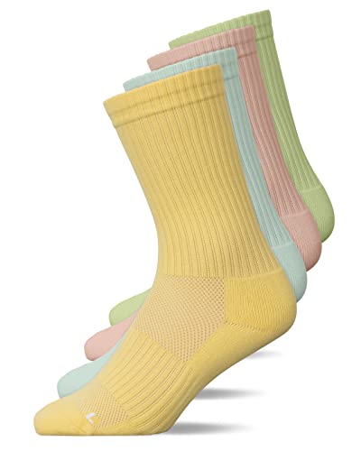 Snocks Unisex Hohe Laufsocken Gr. 43-47 - Mix Gelb - Atmungsaktive Sportsocken für Männer & Frauen I Low Sport Füßlinge für jede Sportart I Anti Blasen Schutz Sommer Socken von Snocks