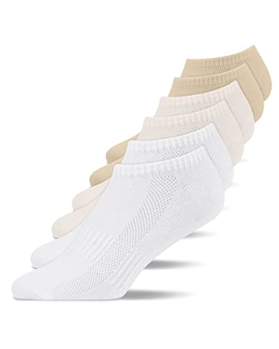 Snocks Männer und Frauen Sneaker Socken 6er Set Gr. 43-46 I Füßlinge passend für alle Schuhe I Dünne Socken auch für Hausschuhe geeignet I Egal ob für die Arbeit, Zuhause oder Gym I Mix12 von Snocks