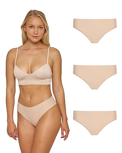 Snocks Mikrofaser Hipster Damen Nude L/40 - Seamless Frauen Unterwäsche Dessous bequem stilvoll Mikrofaser Panty Damen Unterwäsche Frauen Unterhosen Nude 40 von Snocks