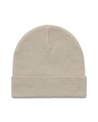 Snocks Mütze Damen und Herren Beanie 100% Gestrickt 1x Beige warme Kopfbedeckung Farbe Oat Einheitsgröße Cap von Snocks