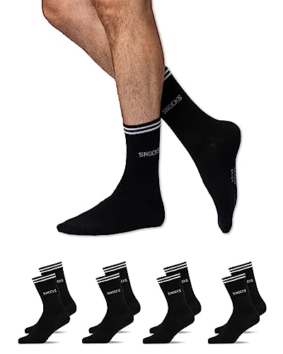 Snocks Tennissocken mit Streifen für Damen und Herren: Ideale Sportsocken aus Biobaumwolle - passend für jeden Sneaker und jeden Style - Tennissocken herren35-38 von Snocks