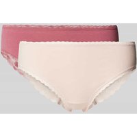 Snocks Slip mit Spitzenbesatz im 2er-Pack in Apricot, Größe M von Snocks
