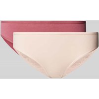 Snocks Slip mit elastischem Bund im 2er-Pack in Apricot, Größe XS von Snocks