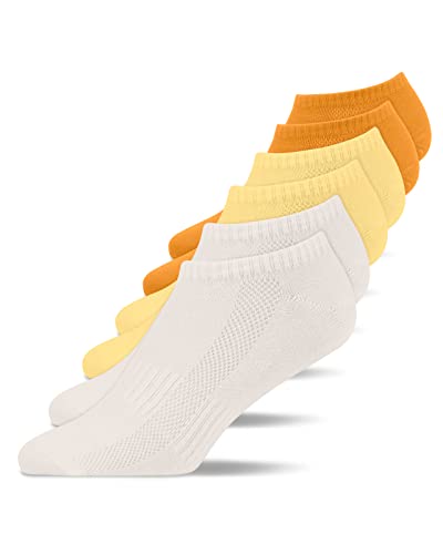 Snocks Sneaker Socken Damen 35-38 6 Paar Damen Sneaker Socken 38 Damen Socken 35-38 Sneaker Socks Women Orange Creme Sneakersocken Damen 35 - 38 Sportsocken Baumwollsocken Damen von Snocks