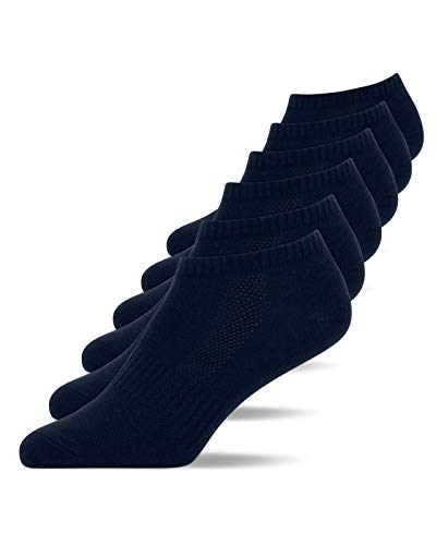 Snocks Sneaker Socken Damen Dunkelblau Größe 39-42 6x Paar Sneaker Socken Herren Damen Sneaker Socken Füßlinge Damen Sneakersocken Damen 39-42 von Snocks