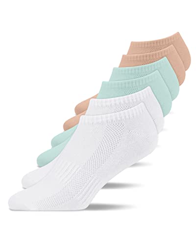 Snocks Sneaker Socken Damen Weiß 39-42 (6 Paar) Sneakeroscken Bio Baumwolle Größe 39-42 Füßlinge Damen Short Socks Sportsocken Damen Weiss 39 40 41 42 von Snocks