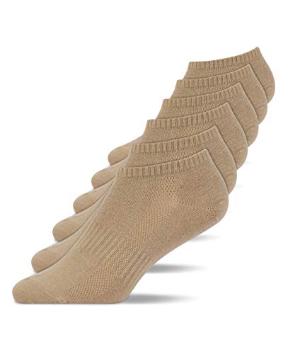 Snocks Sneaker Socken Herren Beige Größe 47-50 6x Paar Herren Sneaker Socken Füßlinge Herren Sneakersocken Herren 47-50 Kurze Socken Sneaker von Snocks