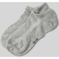 Snocks Sneakersocken mit elastischem Rippenbündchen im 2er-Pack in Silber Melange, Größe 35-38 von Snocks