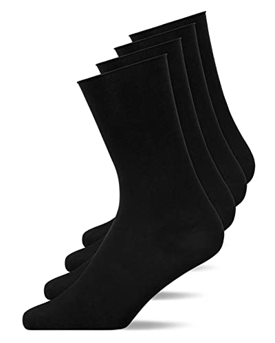 Snocks Socken Damen 35-38 Schwarz Baumwolle Socken Fraun Winter Struempfe Damen Sneaker Socken Warme Basic Strümpfe Frauen Socken Kuschelsocken Nahtlos von Snocks