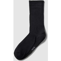 Snocks Socken im unifarbenen Design Modell 'Crew Sock' im 2er-Pack in Black, Größe 39/42 von Snocks