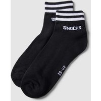 Snocks Socken mit Streifen im 2er-Pack in Black, Größe 39/42 von Snocks