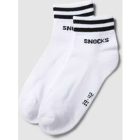 Snocks Socken mit Streifen im 2er-Pack in Weiss, Größe 39/42 von Snocks