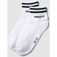 Snocks Socken mit Streifen im 2er-Pack in Weiss, Größe 39-42 von Snocks