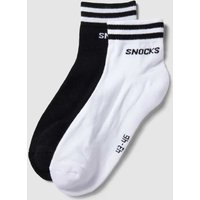 Snocks Socken mit Streifen im 2er-Pack in Weiss, Größe 43/46 von Snocks