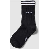 Snocks Socken mit Streifenmuster Modell 'Retro Sock' im 2er-Pack in Black, Größe 43/46 von Snocks