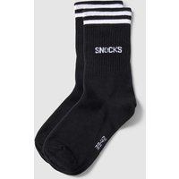Snocks Socken mit Streifenmuster Modell 'Retro' im 2er-Pack in Black, Größe 35/38 von Snocks
